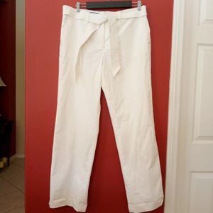 FACONNABLE  NWT  White Lined Trousers  Size 16